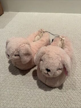 Plush Tan Bunny Slippers